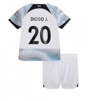 Liverpool Diogo Jota #20 Bortedraktsett Barn 2022-23 Kortermet (+ Korte bukser)